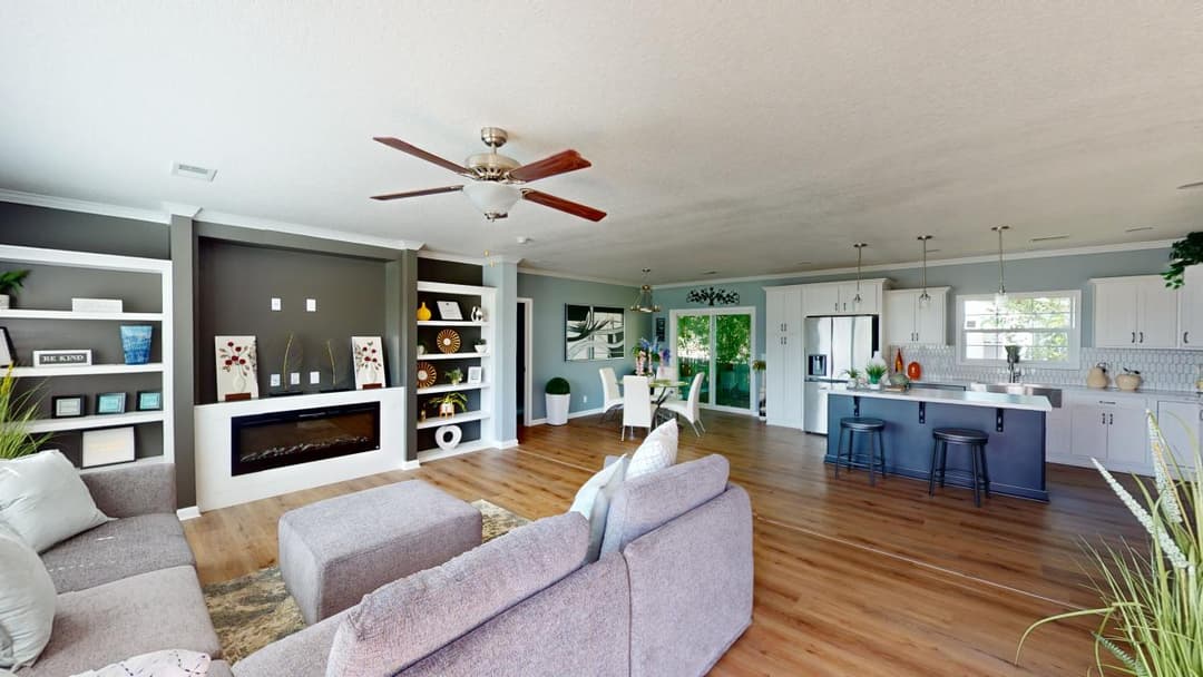 The riverview interior home features