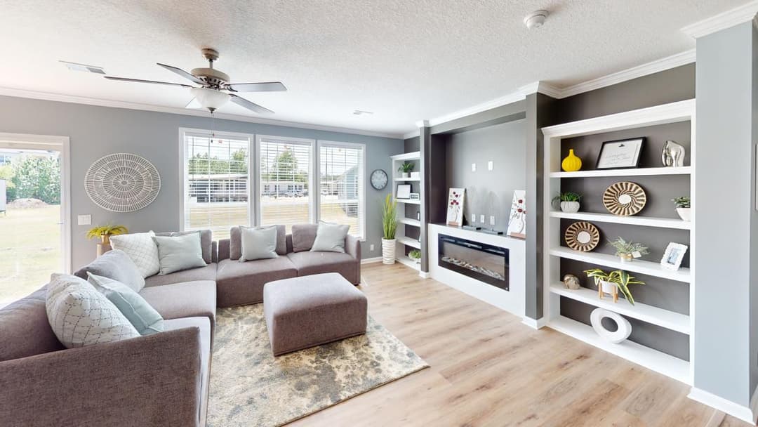 The riverview interior home features