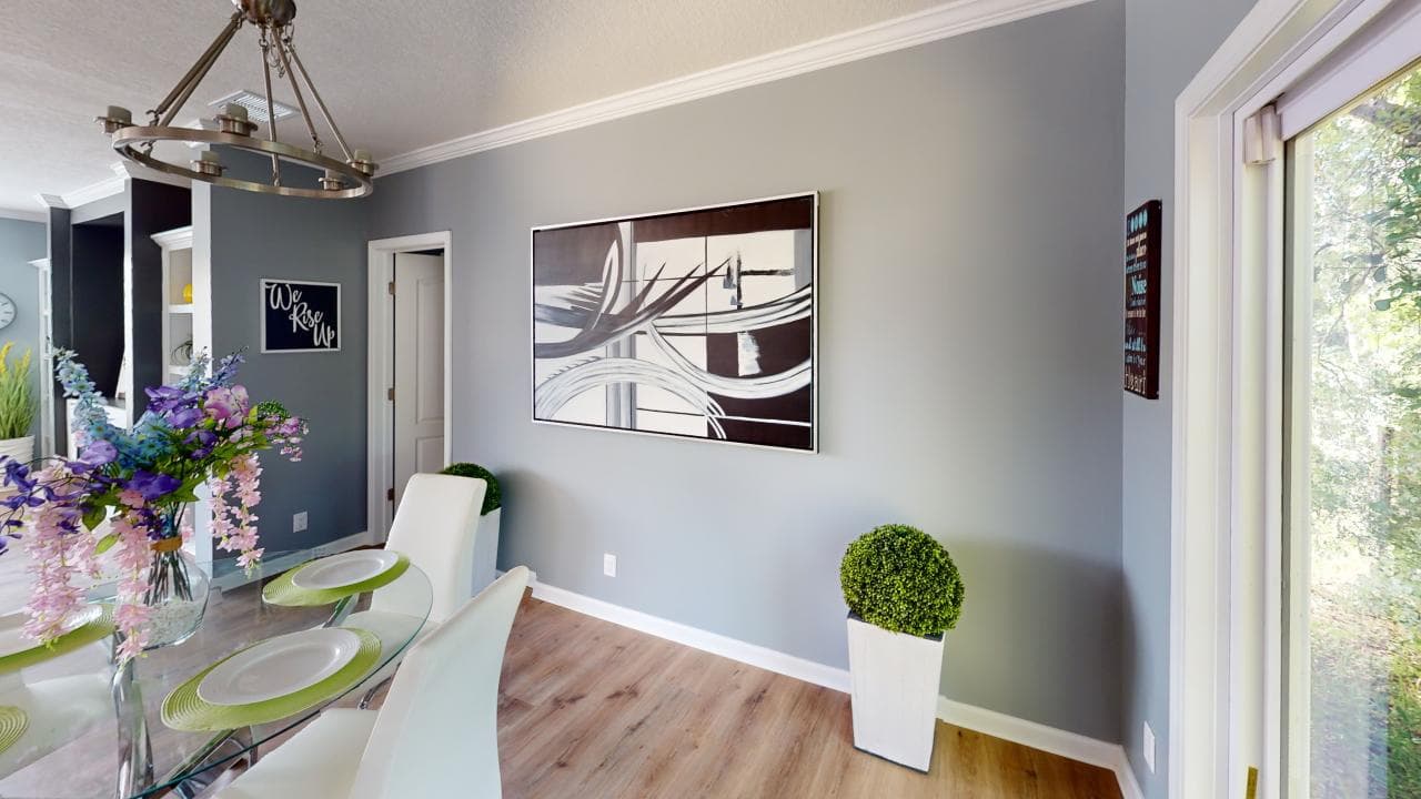 The riverview interior home features