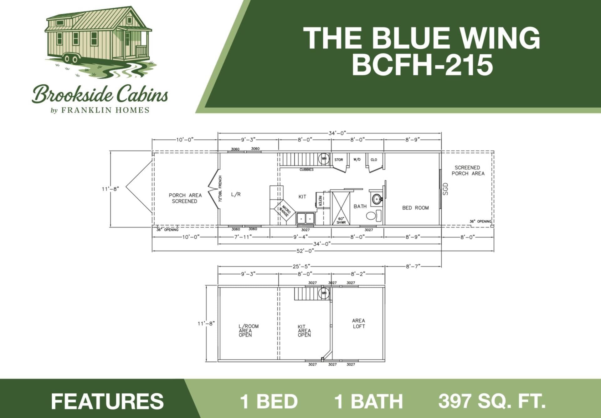 The blue wing (biloxi) floor plan home features