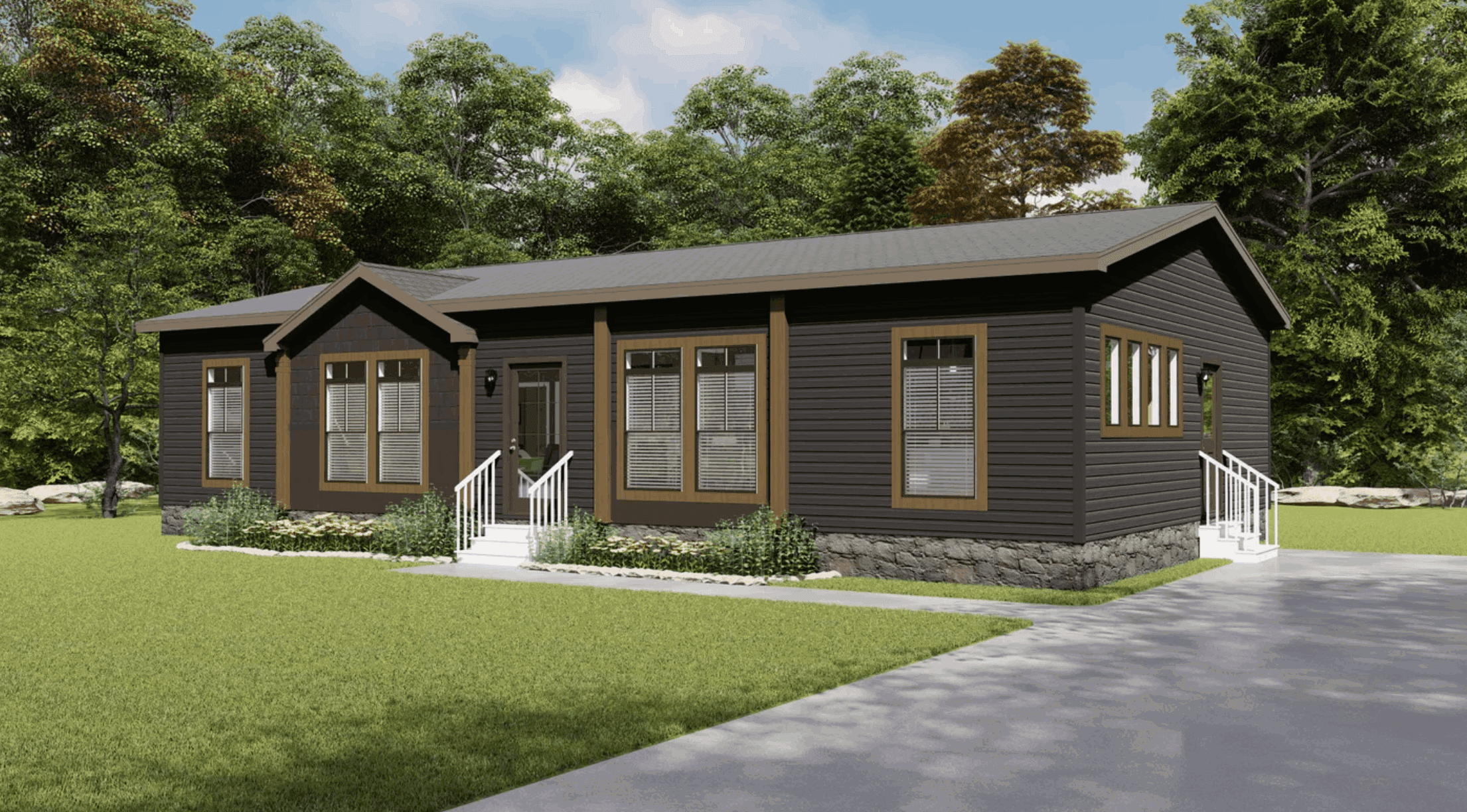 The bandon hero, elevation, and exterior home features