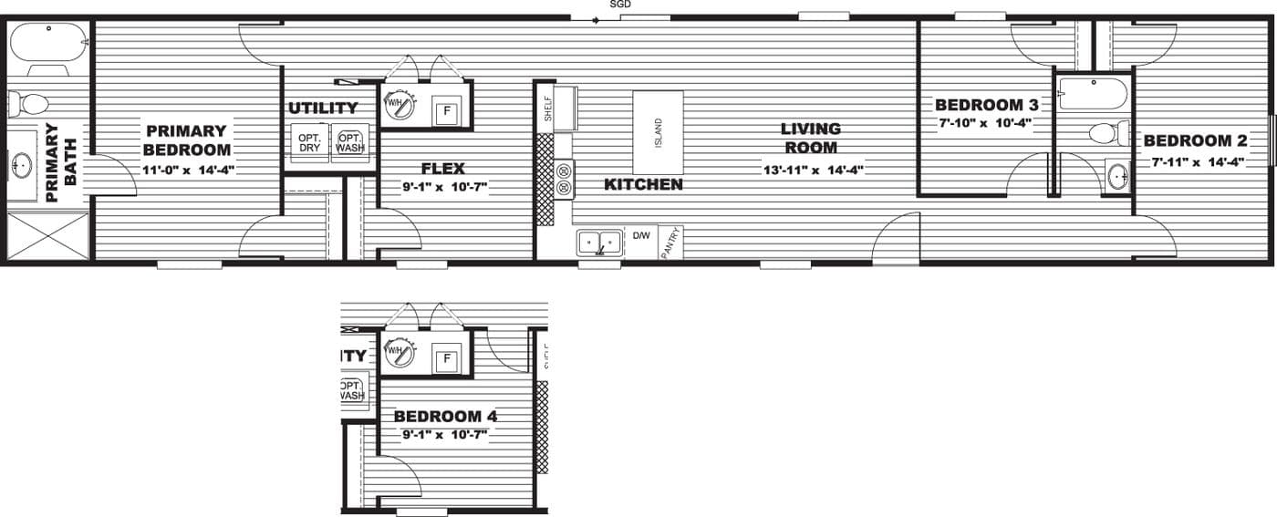 Sensation floor plan home features