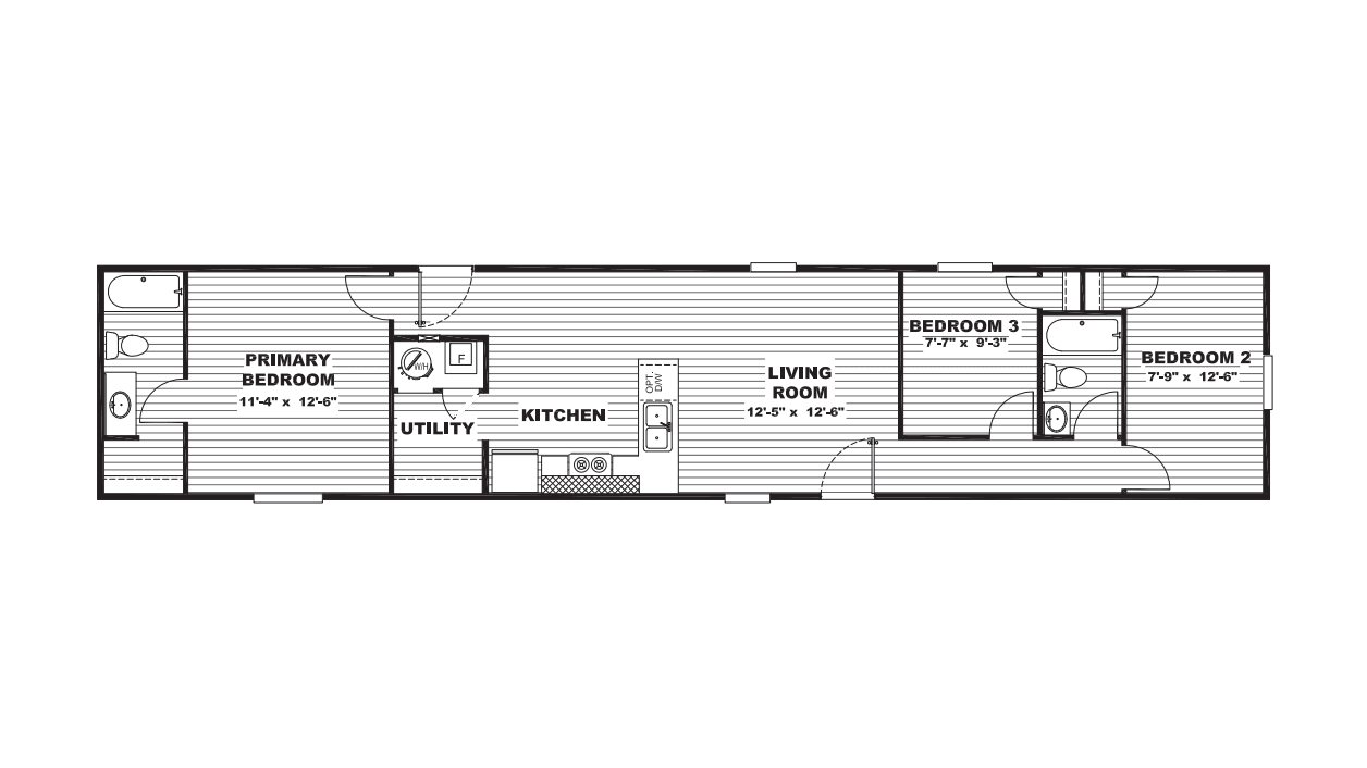 Hickory floor plan home features