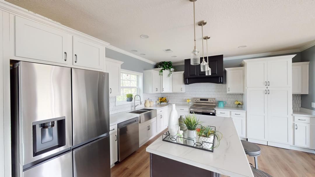 The riverview kitchen home features