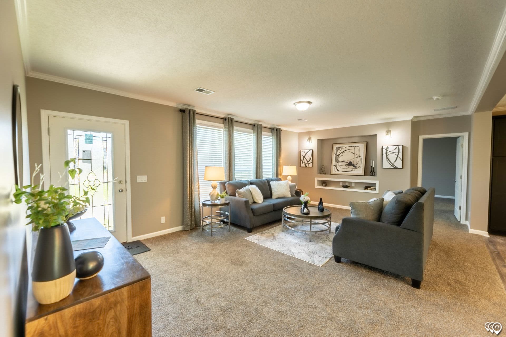 The grove interior home features