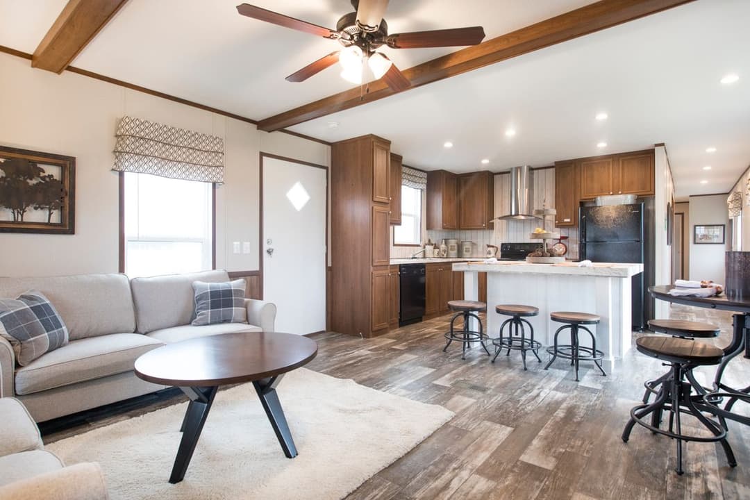 The lodge interior home features