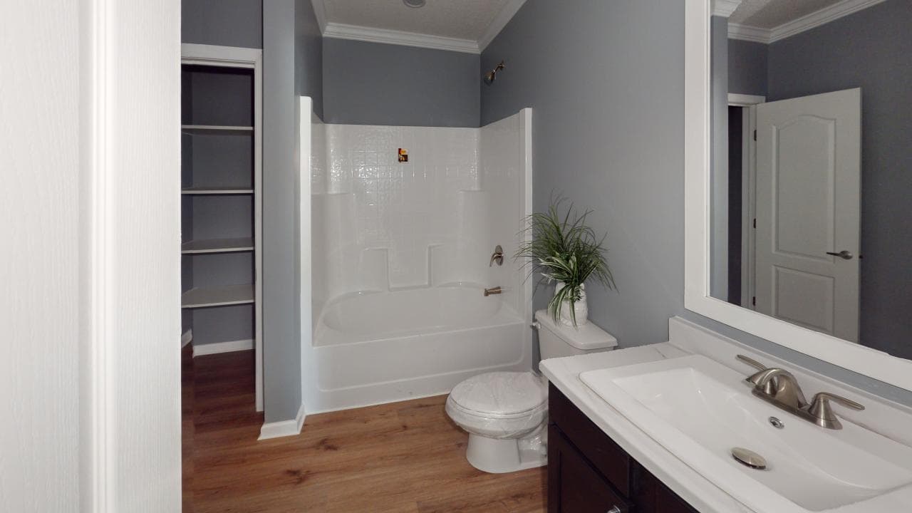 The riverview bathroom home features