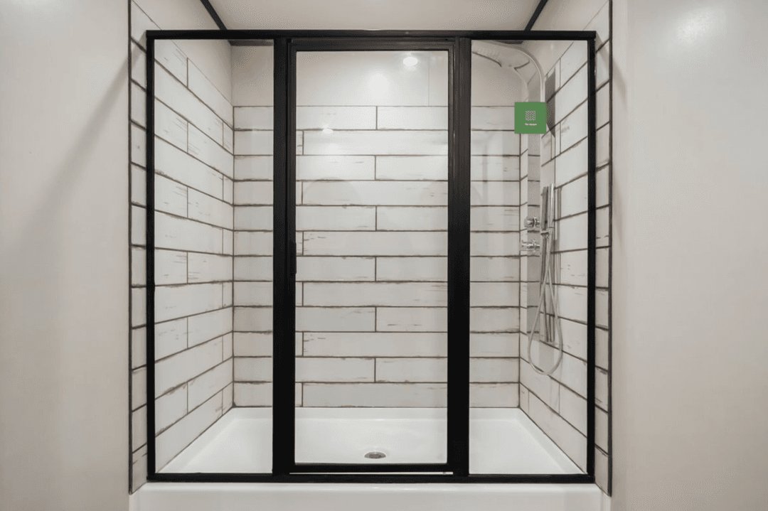 Mountain view bathroom home features
